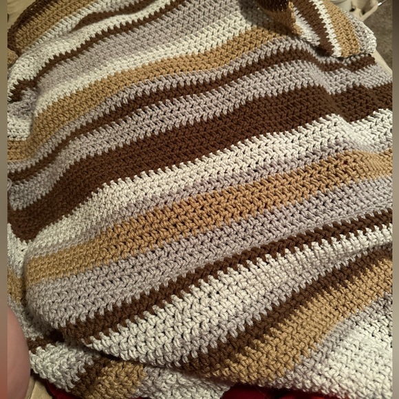 Sand and Stone crochet throw blanket